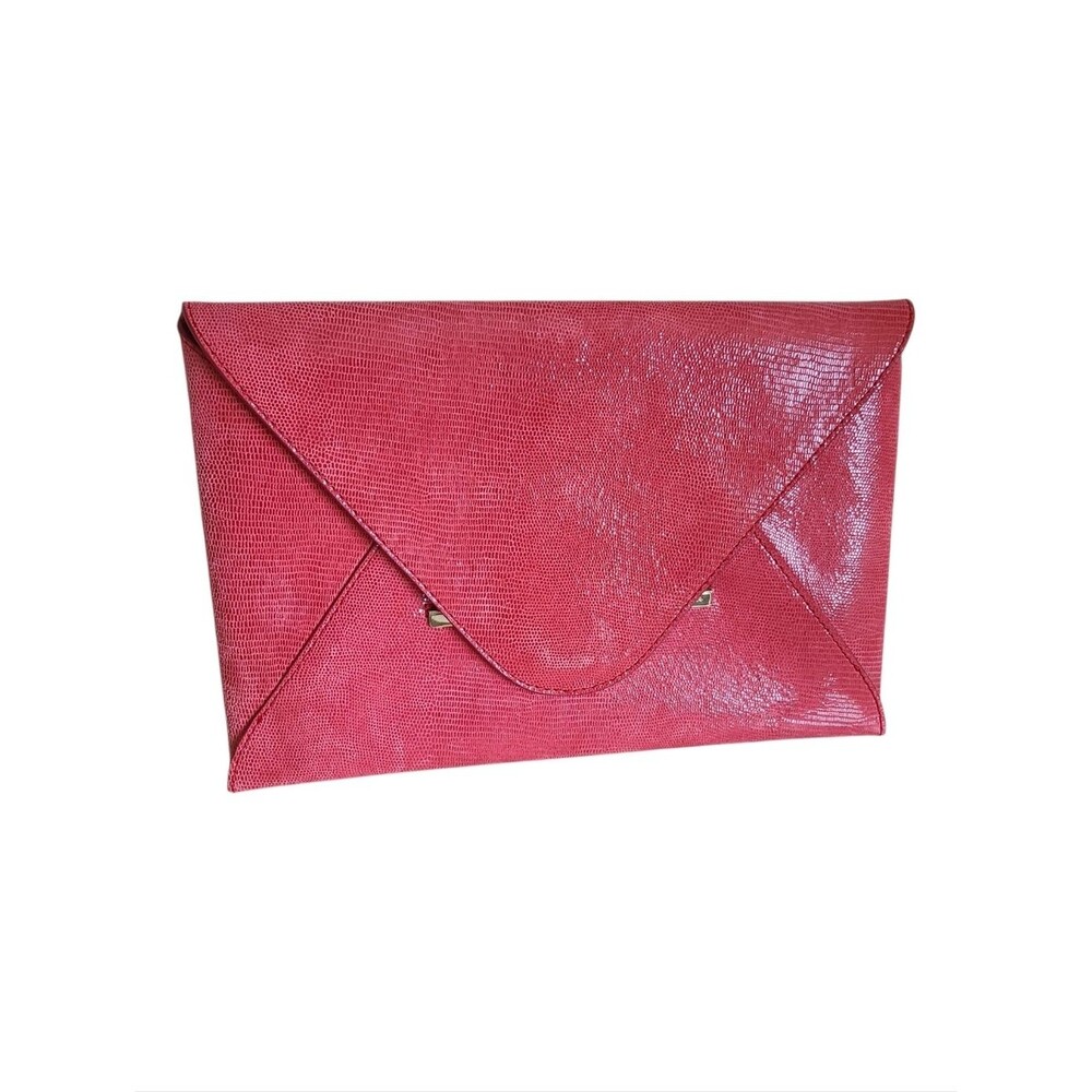 bcbg maxazria pink envelope style clutch purse